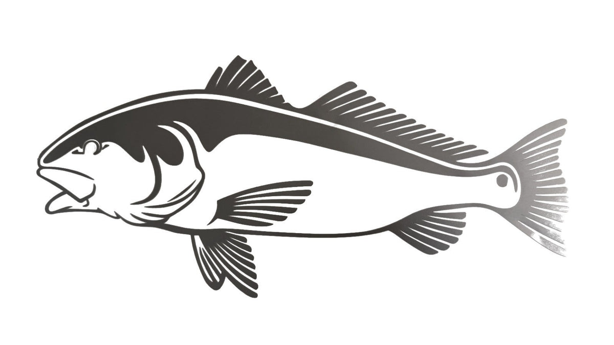 Red drum redfish cut vinyl decal, 9 inch, detailed fins and scales