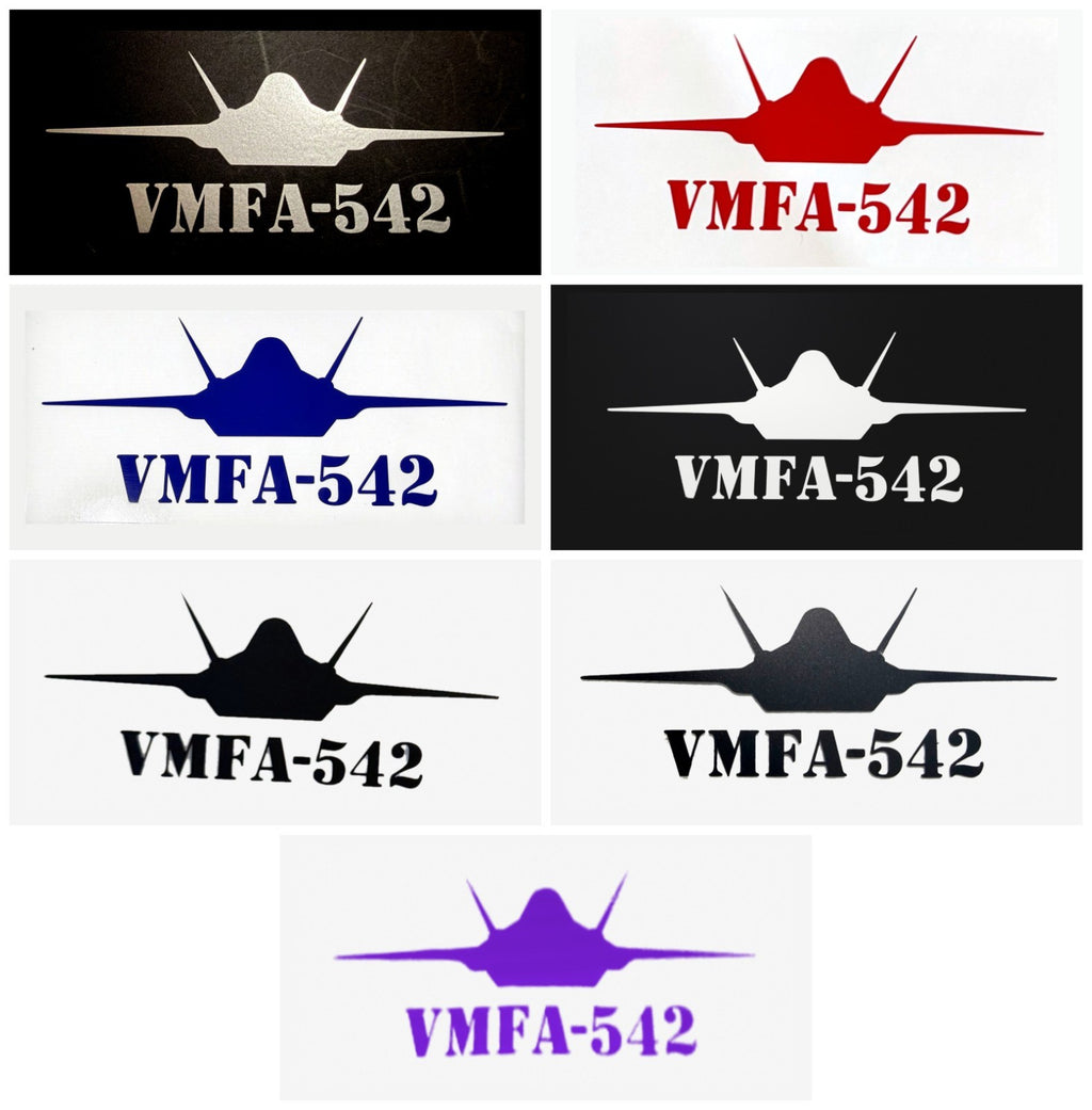 F-35 VMFA-542 Tigers squadron decals in seven colors